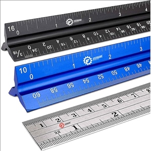 12 Inch Architectural and Engineering Scale Ruler Set